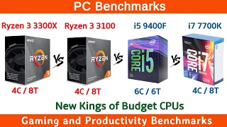 Ryzen 3 3300X vs Ryzen 3 3100 vs Intel i5 9400F vs i7 7700K