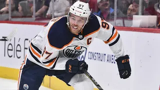 Connor McDavid beat two Blue Jackets defenders at speed and scored a goal