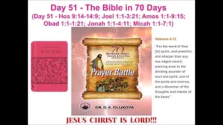 Day 51 Reading the Bible in 70 Days - 70 Seventy Days Prayer and Fasting Programme 2022 Edition