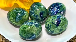 SO YOU HAVEN'T DYED EGGS YET❗️How to paint eggs in an original way for Easter 2024 GREEN EGGS