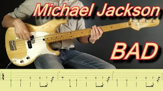 Michael Jackson - Bad (Bass cover with TABS)