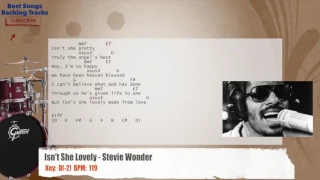 🥁 Isn't She Lovely - Stevie Wonder Drums Backing Track with chords and lyrics