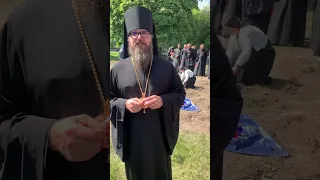 Слово єпископа Климента після хресної ходи навколо руїн Володимиро-Ольгінського храму