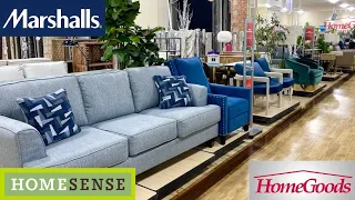 MARSHALLS HOMEGOODS HOME SENSE FURNITURE ARMCHAIRS TABLES SHOP WITH ME SHOPPING STORE WALK THROUGH