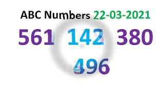 Kerala Lottery Guessing | ABC NUMBERS | Kerala Jackpot Guessing 22 03 2021