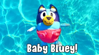 🏝️ Baby Bluey Pool Fun at the Water Park | Baby Bluey Plush Pretend Play
