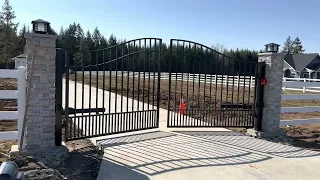 GLC iron Driveway Gates installation 16Ft Wide double gate