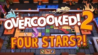 Overcooked 2 - FOUR STARS IS IMPOSSIBLE!! (4 Player Gameplay)
