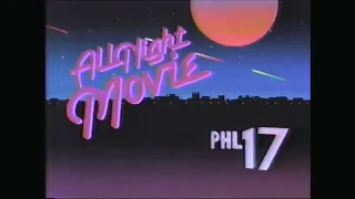 PHL 17 All Night Movie opening & 7 (identical?) eyecatch/bumper pairs shown in 1989