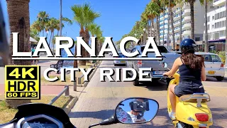 Larnaca Cyprus in 4K 60fps HDR Dolby Atmos 💖 The best places 👀  Motorbike trip , city ride