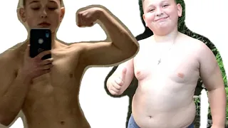 1 year weight loss journey at 12 years old from being a bullied fat kid to a future IFBB pro