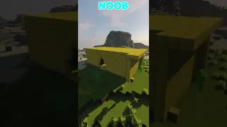 Minecraft Battle: GOLD CASTLE HOUSE BUILD CHALLENGE / Noob VS Pro / Animation #shorts