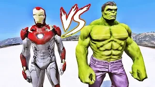 HOMEM DE FERRO vs INCRÍVEL HULK - GTA V MODS - IR GAMES