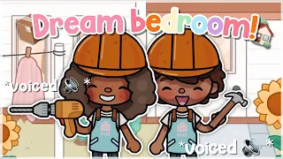 Building my *DREAM* BEDROOM AND BATHROOM! 🛁⭐️ || Voiced 🔊 || Toca Life World 🌎