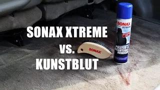 Sonax Xtreme Polster- & Alcantara-Reiniger vs. Kunstblut