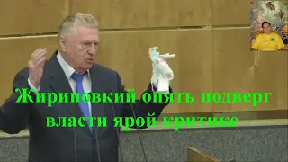 Жириновский опять подверг власти ярой критике