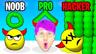 NOOB vs PRO vs HACKER In DRAW TO SMASH App Game!? (ALL LEVELS!)