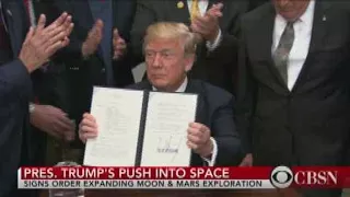 President Trump signs order to expand space exploration