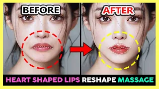✨GET PERFECT HEART SHAPED LIPS RESHAPING MASSAGE | Natural Lip Filler Heart Shaped, Cupid's bow lip