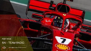 Kimi Raikkonen's post-race team radio German GP 2018