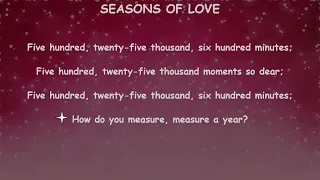 Seasons of Love - kids - music express version