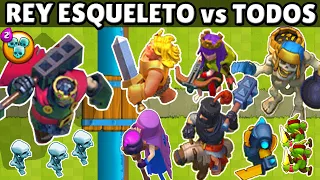 REY ESQUELETO vs TODAS LAS CARTAS | 1 vs 1 | NUEVOS CAMPEONES | OLIMPIADAS de CLASH ROYALE