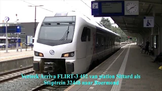 Arriva FLIRT-3 452 vertrekt van station Sittard