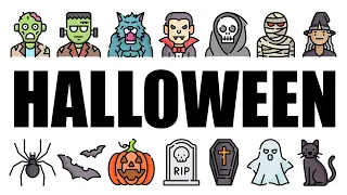 Halloween English Vocabulary 🎃 List of Halloween Words in English