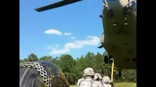 CH-47 Chinook sling load hook up.