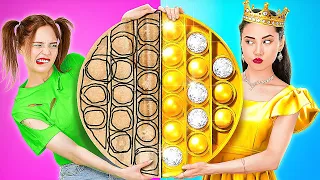 REICH vs. ARM FIDGETS-CHALLENGE || DIY-Spielzeug! Test neuer Trend-Gadgets auf 123 GO! SCHOOL