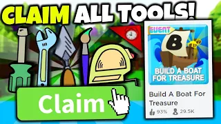 CLAIM ALL TOOLS FAST!! (2023) | Build a boat for Treasure ROBLOX