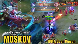 SAVAGE ~WTF! IS THIS MOSKOV DAMAGE & LIFESTEAL MOSKOV NEW SKIN GAMEPLAY TOP 1 BUILD GLOBAL MLBB ‼️