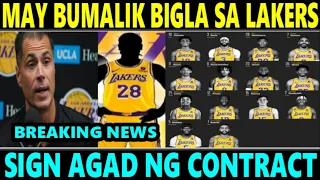 JUST IN: May "BUMALIK" Agad na PLAYER sa LAKERS! SIGN AGAD ng CONTRACT