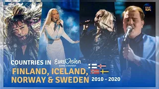 Countries in Eurovision | Finland, Iceland, Norway & Sweden - Tops (2010-2020)