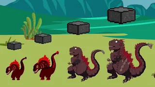 EVOLUTION of GODZILLA'S ATOMIC BREATH vs KONG Savior of the hamlet  Godzilla Cartoon Compilation 13