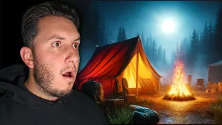 SURVIVING a TERRIFYING NIGHT IN THE WOODS! SCARY Forest Camping Experience