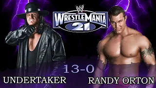 (13-0) WrestleMania 21: The Undertaker vs Randy Orton