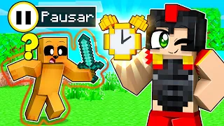 Hago TRAMPAS en el Escondite con los Compas ⌛😂 Puedo PAUSAR el TIEMPO en MINECRAFT ⏰