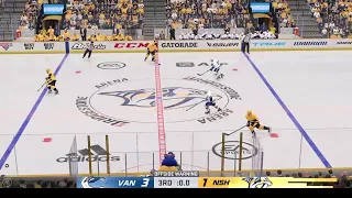 February 1,2022 Vancouver vs Nashville NHL 22 GM Connected Hockey League