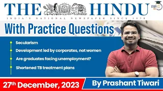 The Hindu Analysis by Prashant Tiwari | 27 December | Current Affairs Today | StudyIQ