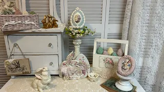 How is That Egg standing on its own???  Eggs and Bunnies Shabby Chic Thrift Flips.