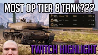 Is This The Most Overpowered Tier 8??? - Škoda T56 6.9K Damage Stream Highlight