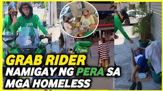 GRAB DELIVERY RIDER NAMIGAY NG PERA SA MGA HOMELESS SA KALSADA