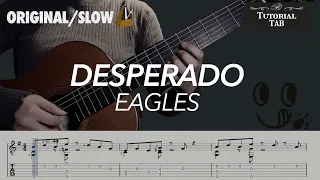 Desperado - Eagles (Fingerstyle Tutorial with TAB)