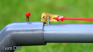 DIY Slingshot - Easy Way To Make Accurate PVC Slingshot - Pajen DIY