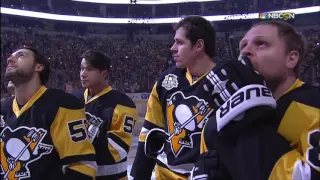 Pittsburgh Penguins raise Stanley Cup banner