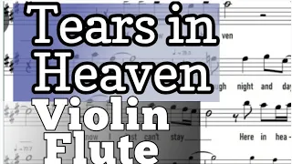 Tears In Heaven Violin Flute Sheet Music Backing Track I Eric Clapton