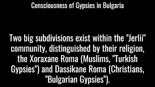 Gypsy Consciousness in Bulgaria