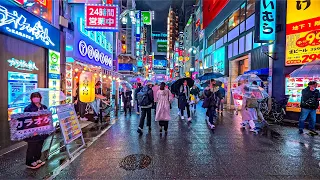 Japan - Tokyo Shinjuku Rainy Night Walk • 4K HDR