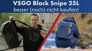 NICHT KAUFEN! Fotorucksack VSGO Black Snipe 25L mit Problemen